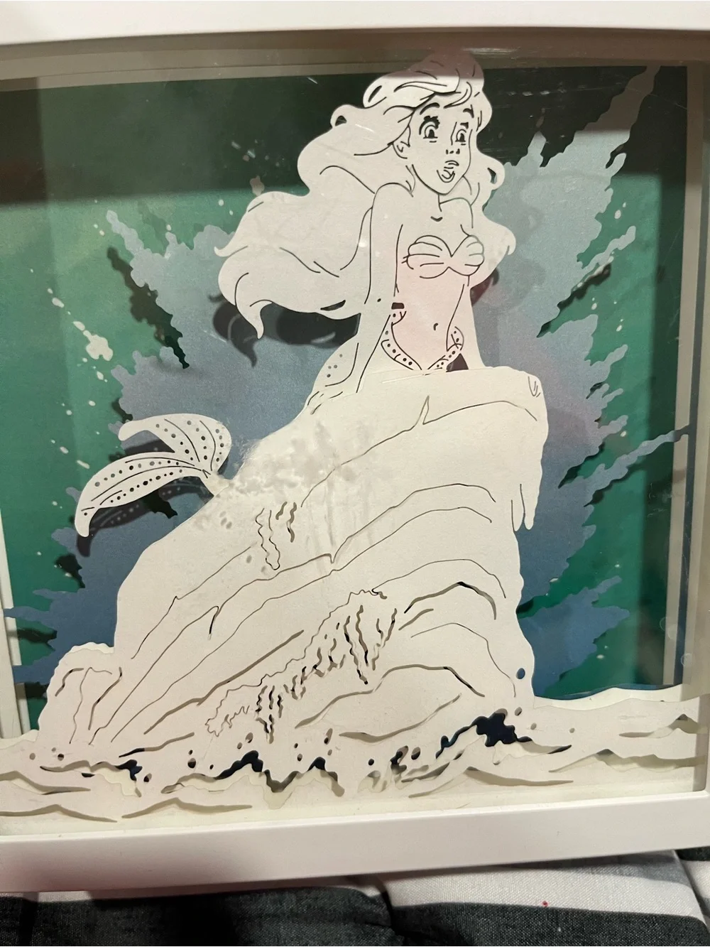 Disney The Little Mermaid Ariel Light Shadow Art Box Ukonic Purple Multi Layered